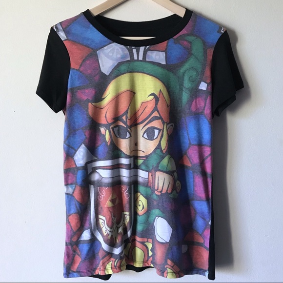 Tops - The Legend of Zelda Black Graphic Tee